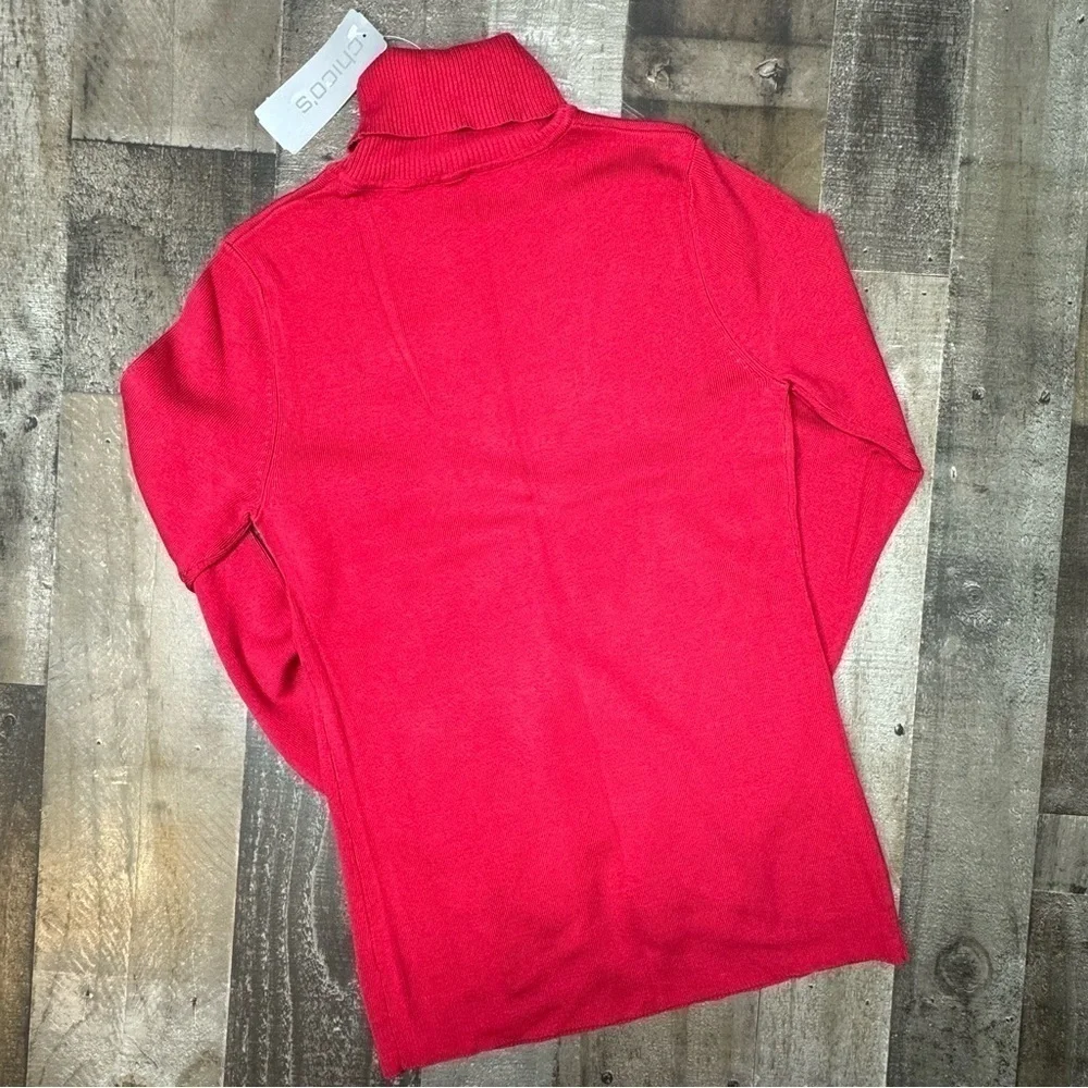 NWT Chicos Silk Blend Turtleneck Sweater size 0/small